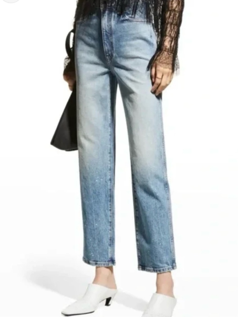 KHAITE Light Blue Straight-Leg Jeans